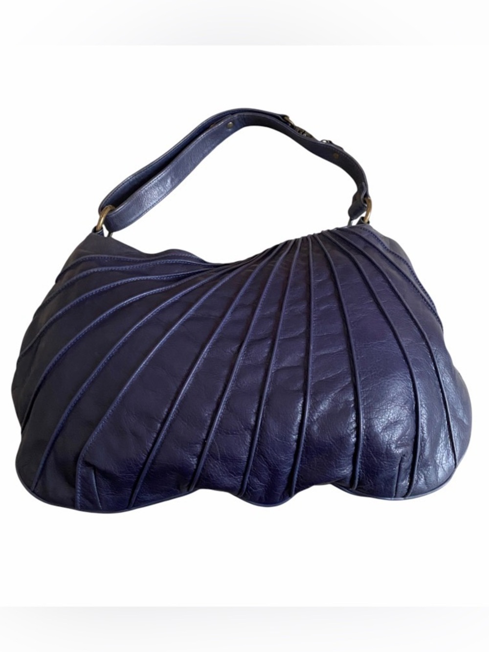 Corrente Brooklyn Y2K Italian pleated leather shoulder bag